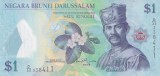 Bancnota Brunei 1 Ringgit 2013 - P35b UNC ( polimer - vezi descriere )
