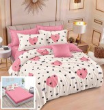 Lenjerie Pat Agnes Sx034, Bumbac, 6 Piese, Cu Elastic, Alb, Roz