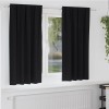Perdele cu perdele 2 pcs Negru Poliester