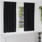 Perdele cu perdele 2 pcs Negru Poliester