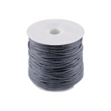 Snur din bumbac cerat, diametru 0,8 mm, lungime 25 m, Gri otel