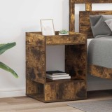 vidaXL Masă laterală 2 pcs Stejar fumuriu 40 x 40 x 56 cm 890953