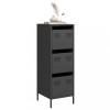Dulap inalt Gossi negru, 39x35x103.5 cm, otel, cu 3 sertare, depozitare, organizare, design modern