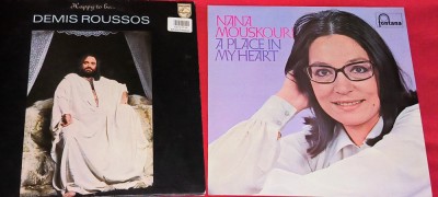 2 DISCURI Nana Mouskouri &amp;ndash; A Place In My Heart + Demis Roussos &amp;ndash; Happy To Be... foto