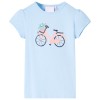 Tricou pentru copii, albastru deschis, 116, vidaXL