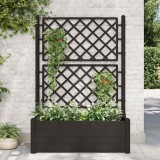 Cumpara ieftin Jardinieră de grădină cu spalier, antracit, 100x43x142, PP