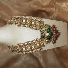 Colier Nunta Rajasthani, Alama Placata Aur, Vintage