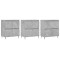 Servante, 3 piese, gri beton, lemn prelucrat