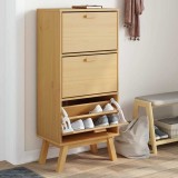 vidaXL Pantofar &bdquo;OLDEN&rdquo;, maro, 55x35x120 cm, lemn masiv pin