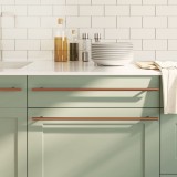 VidaXL M&acirc;nere de dulap, 10 buc., bronz, 480 mm, oțel inoxidabil