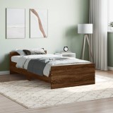 Cadru Pat Gossi, 100x200 cm, Stejar Maro, Lemn Prelucrat, Mobilier Dormitor