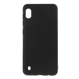 Cumpara ieftin Husa pentru Samsung Galaxy A10, GloMax Perfect Fit cu insertii de carbon negru, MyStyle