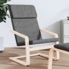 Scaun Relaxare Gossi Gri Inchis Textil, Cadru Lemn Mesteacan, 59x82x98 cm, Suport 110 kg