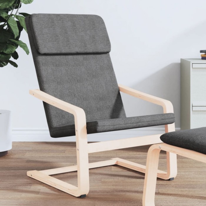Gossi scaun de relaxare, gri inchis, material textil