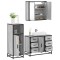 vidaXL Set mobilier de baie, 3 piese, gri sonoma, lemn prelucrat 3300963