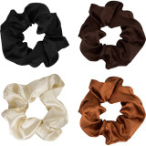 Brushworks Satin Scrunchies Natural Elastice pentru par