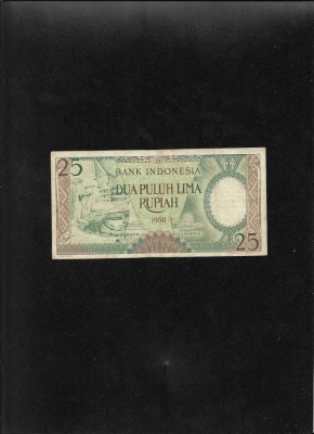 Rar! Indonezia 25 rupii rupiah 1958 seria060115 foto