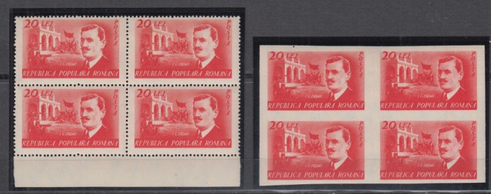 1949 LP 252 LP 252 a I.C. FRIMU BLOCURI DE 4 TIMBRE MNH