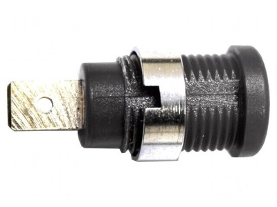 Banana Neagră 4mm 36A 1kV Aurită Poliamidă foto