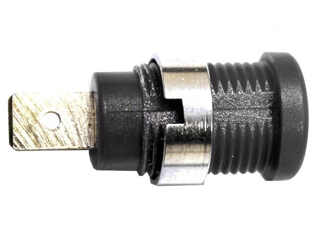 Banana Neagră 4mm 36A 1kV Aurită Poliamidă