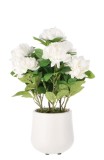 Cumpara ieftin Floare artificiala alba verde in ghiveci 23 x 67 cm