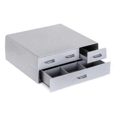 Suport pentru capsule de cafea Navaris cu 4 sertare, Universal, 2 Nivele, Gri, 54092.02 foto