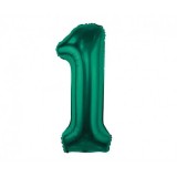 Balon Folie Cifra 1 Verde Inchis - 85 cm, Godan