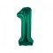 Balon Folie Cifra 1 Verde Inchis - 85 cm