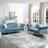 Covor Clasic Living Avangard 36805C Turcoaz Moftx