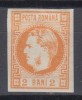 ROMANIA 1868 LP 21 REGELE CAROL I CU FAVORITI 2 BANI PORTOCALIU GUMA ORIGINALA SARNIERA, Nestampilat