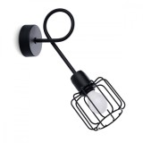 Lampă De Perete Beluci Negru Oțel 1 Bec Cu Tuburi Modern De Interior