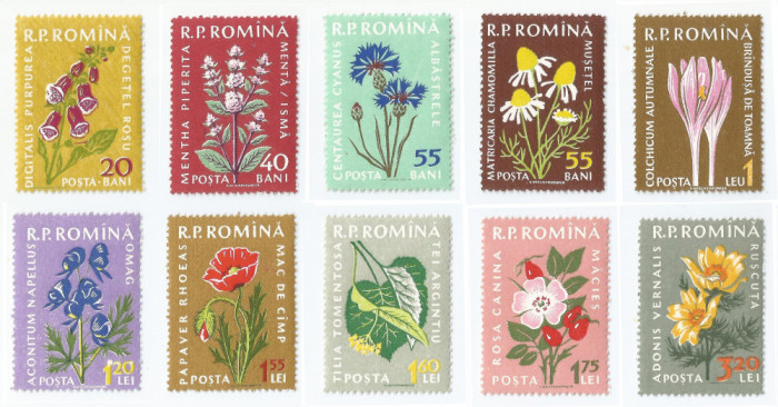 Romania, LP 485/1959, Plante medicinale, MNH