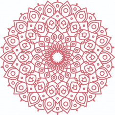Sticker decorativ, Mandala, Roz, 60 cm, 7167ST-3