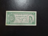 HONG KONG 5 CENTI 1961 EXCELENTĂ