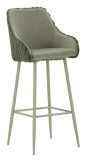 Mauro Ferretti Scaun De Bar Alaska -A- Verde Set 2 Bucăți Cm 52X46X111 (&Icirc;nălțime Șezut Cm 78) | Aosom Romania