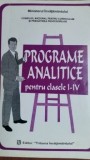 Programe analitice pentru clasele I-IV