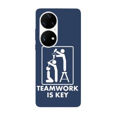 Husa compatibila cu Huawei Mate 40 Pro model Teamwork is key, Silicon, TPU, Viceversa
