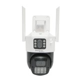 Camera de supraveghere WiFi 6MP cu lentila duala, PTZ 360&deg; si detectie umana
