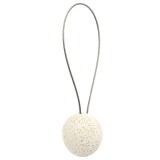 Magneti decorativi perdea si draperie, Rock, rasina, forma rotunda, 4 cm, cu fir metalic de fixare, crem