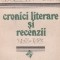 Cronici literare si recenzii 1927-1932