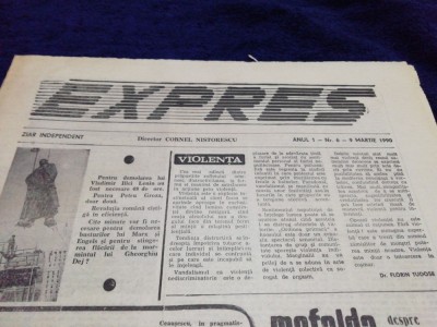 ZIARUL EXPRES NR 6 9 MARTIE 1990 foto