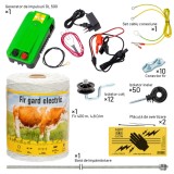 Pachet complet gard electric caini AgroElectro DL 500, fir 400m, aparator, izolatori, conectori, bara impamantare