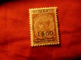 Timbru Portugalia 1929 Telegraf supratipar Correio val.1,6$ stampilat