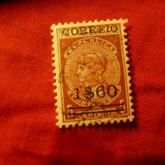 Timbru Portugalia 1929 Telegraf supratipar Correio val.1,6$ stampilat