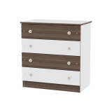 Comoda lemn 4 sertare White Walnut, Lorelli