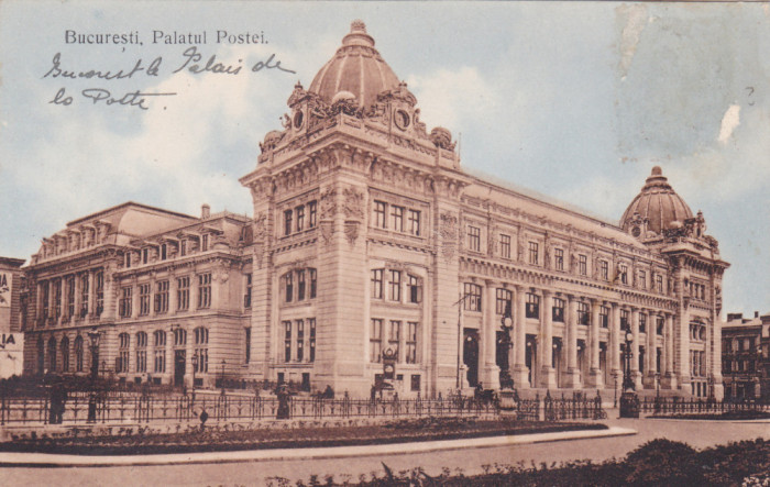 BUCURESTI PALATUL POSTEI CIRCULATA 1910.