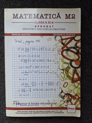 MATEMATICA MANUAL PENTRU CLASA A XI-A M2 - Burtea foto