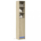 VidaXL Dulap cu LED, stejar sonoma, 36x32,5x200 cm, lemn prelucrat