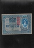Austria Austro Ungaria 1919 (1902) supratipar 1000 coroane kronen seria76019