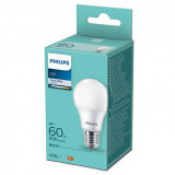 Bec LED A60, E27, 8W (60W), 806 lm, lumina neutra (4000K), Philips
